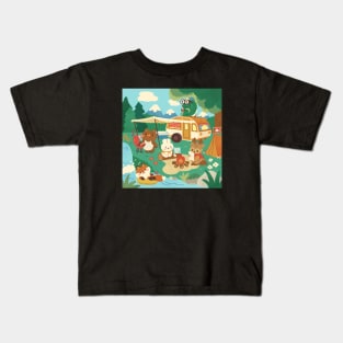 Camping friends Kids T-Shirt